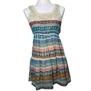 Ultra Pink Boho Multi Dress Sz Medium